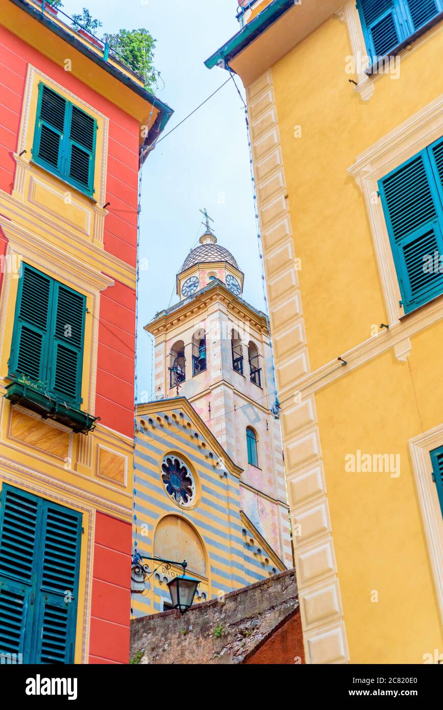 Portofino, an Italian fishing village, Genoa province Italy Stock Photo