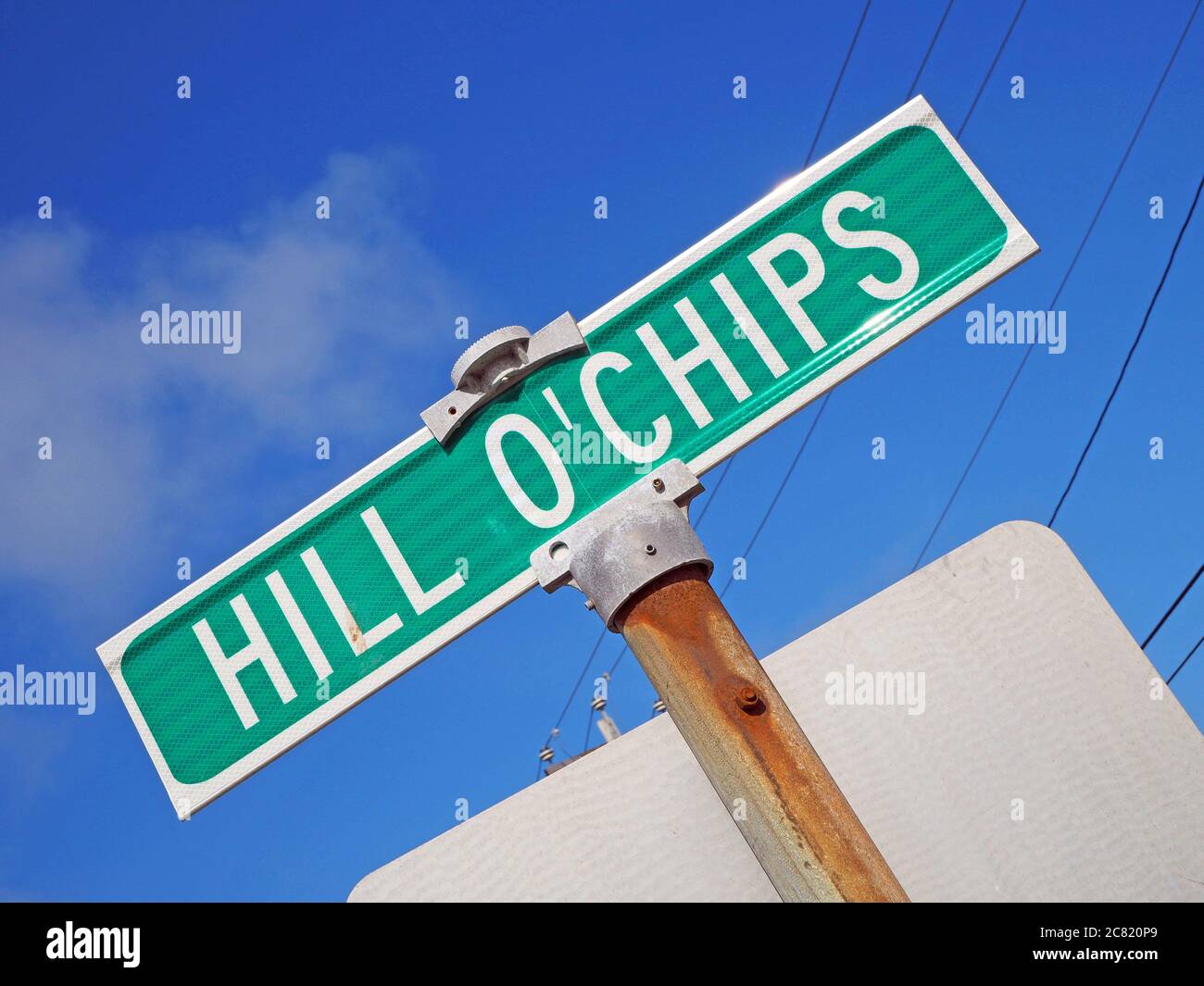 Hill o chips street sign hires stock photography and images Alamy