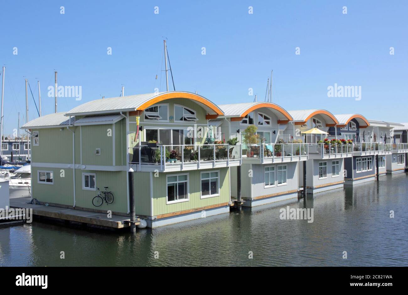 Float homes, Mosquito Creek Marina, North Vancouver, British Columbia