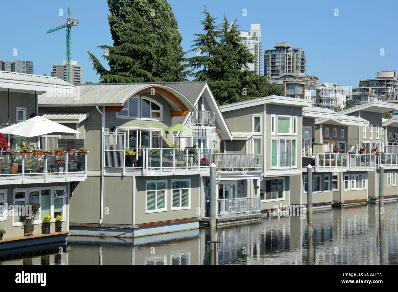 Float homes, Mosquito Creek Marina, North Vancouver, British Columbia