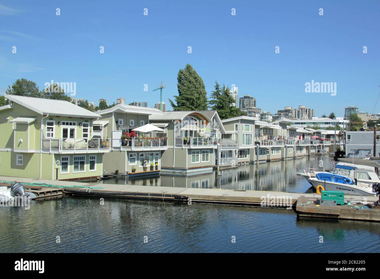 Float homes, Mosquito Creek Marina, North Vancouver, British Columbia