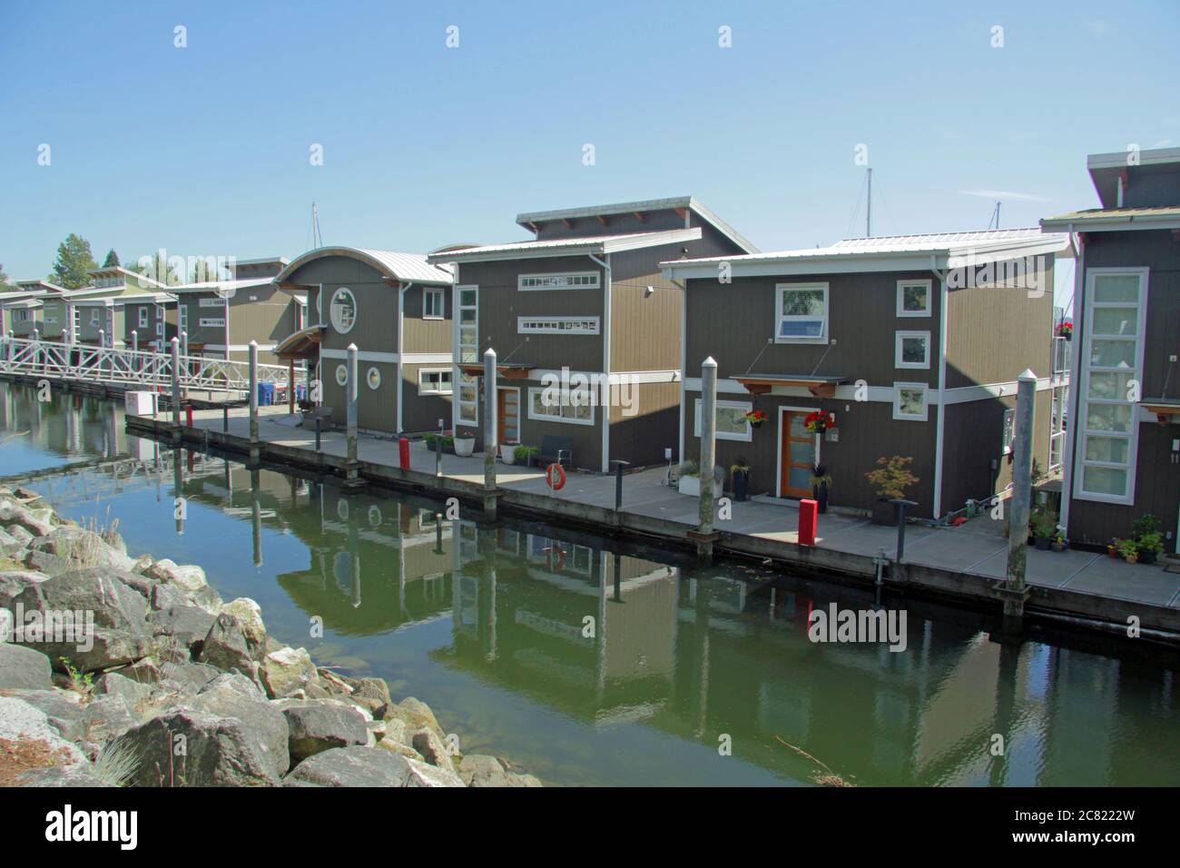 Float homes, Mosquito Creek Marina, North Vancouver, British Columbia