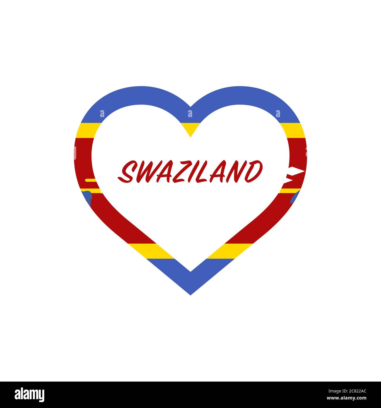 Swaziland Flag In Heart I Love My Country Sign Stock Vector Illustration Isolated On White Swaziland Flag In Heart I Love My Country Sign Stock Vector Illustration Isolated On White