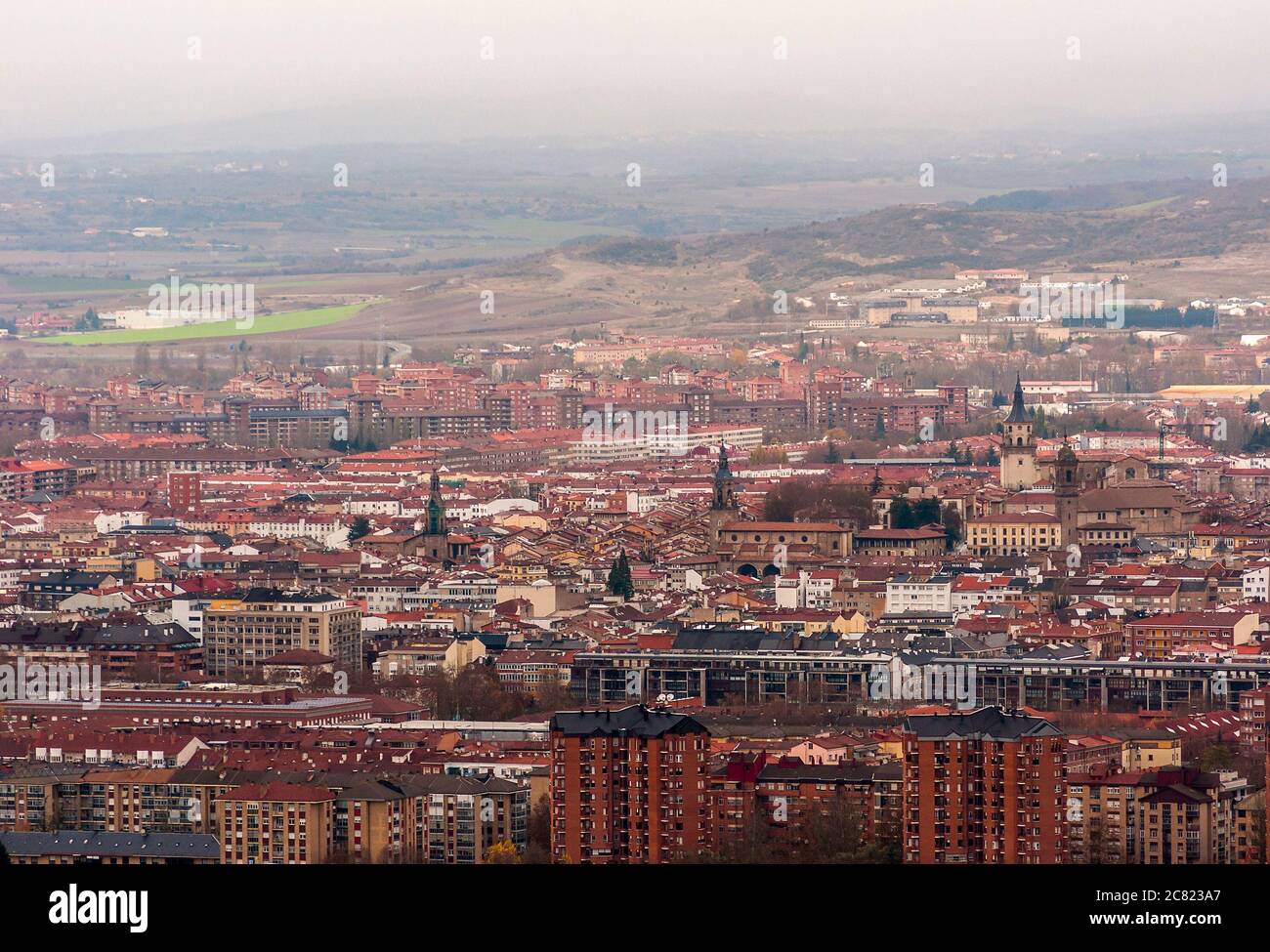 Vistas de Vitoria desde el mirador o balcón de Olárizu. Vitoria. Álava. País Vasco. España Stock Photo