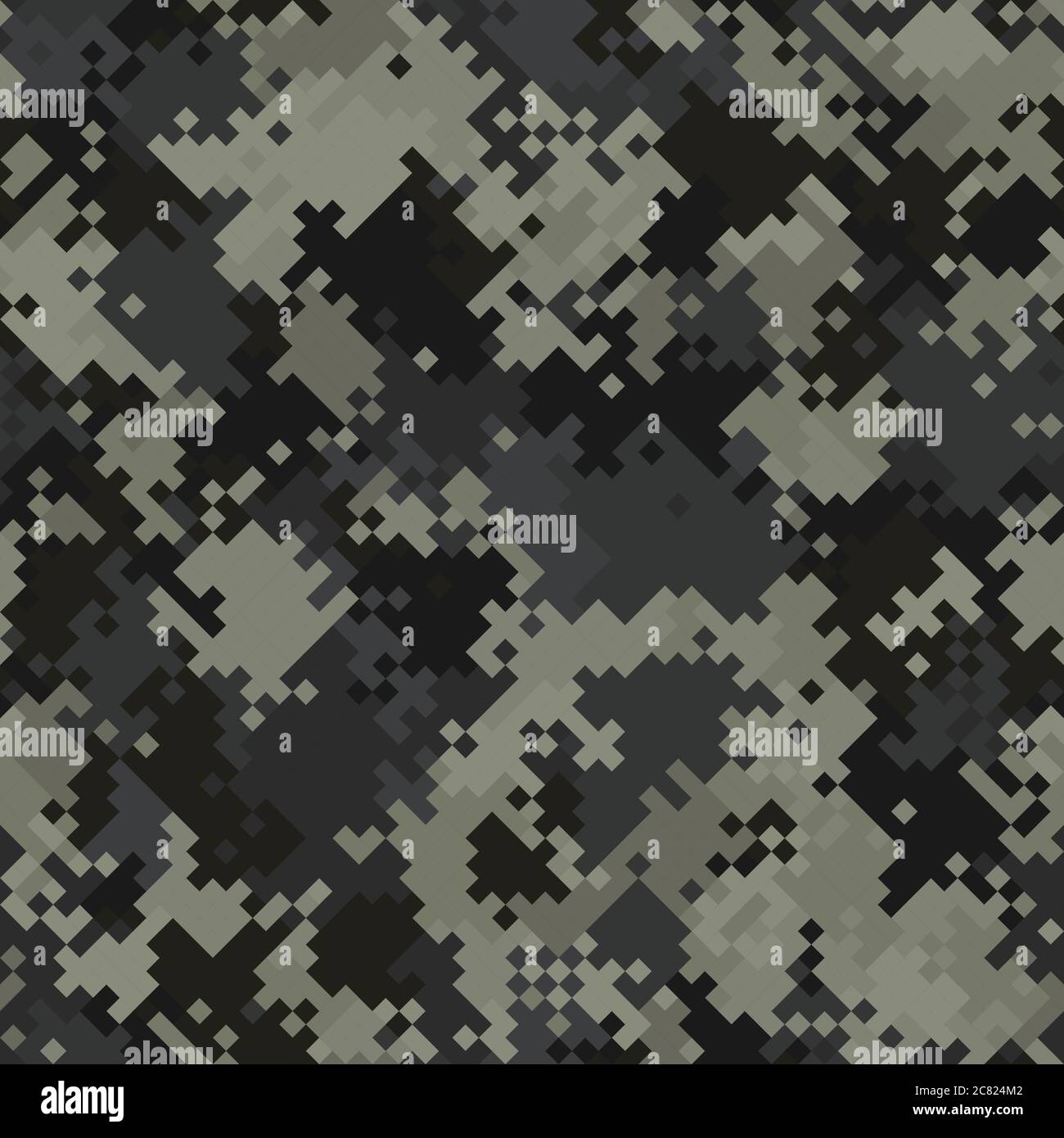 Military camouflage seamless pattern. Urban digital pixel style Stock ...