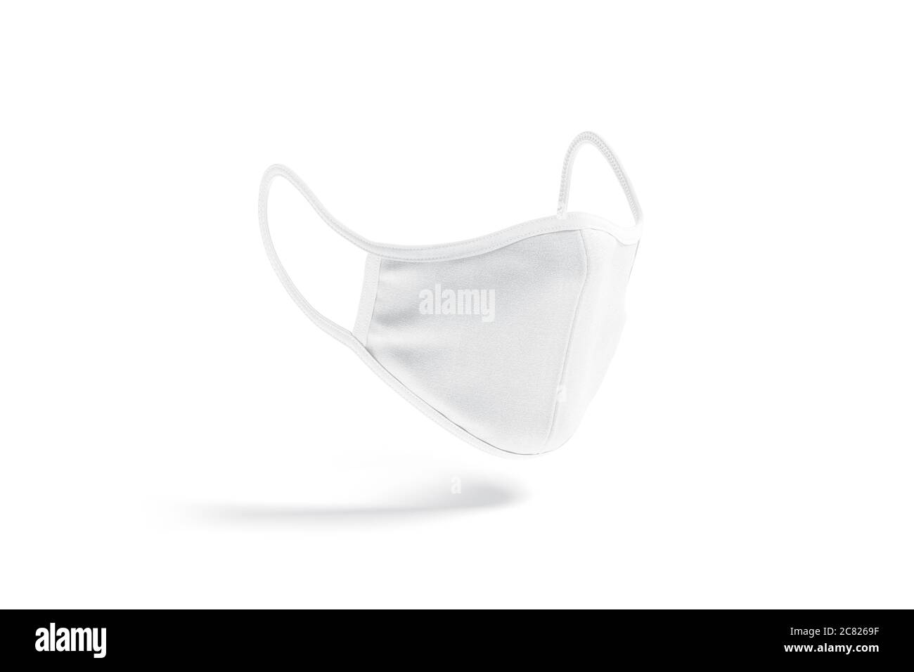 Download Blank White Fabric Face Mask Mockup Side View No Graity Stock Photo Alamy Yellowimages Mockups