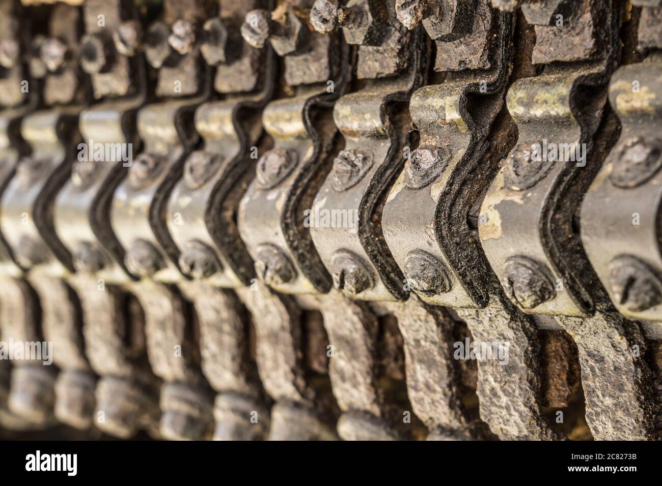 Electrical switch unit od an old machine. Stock Photo