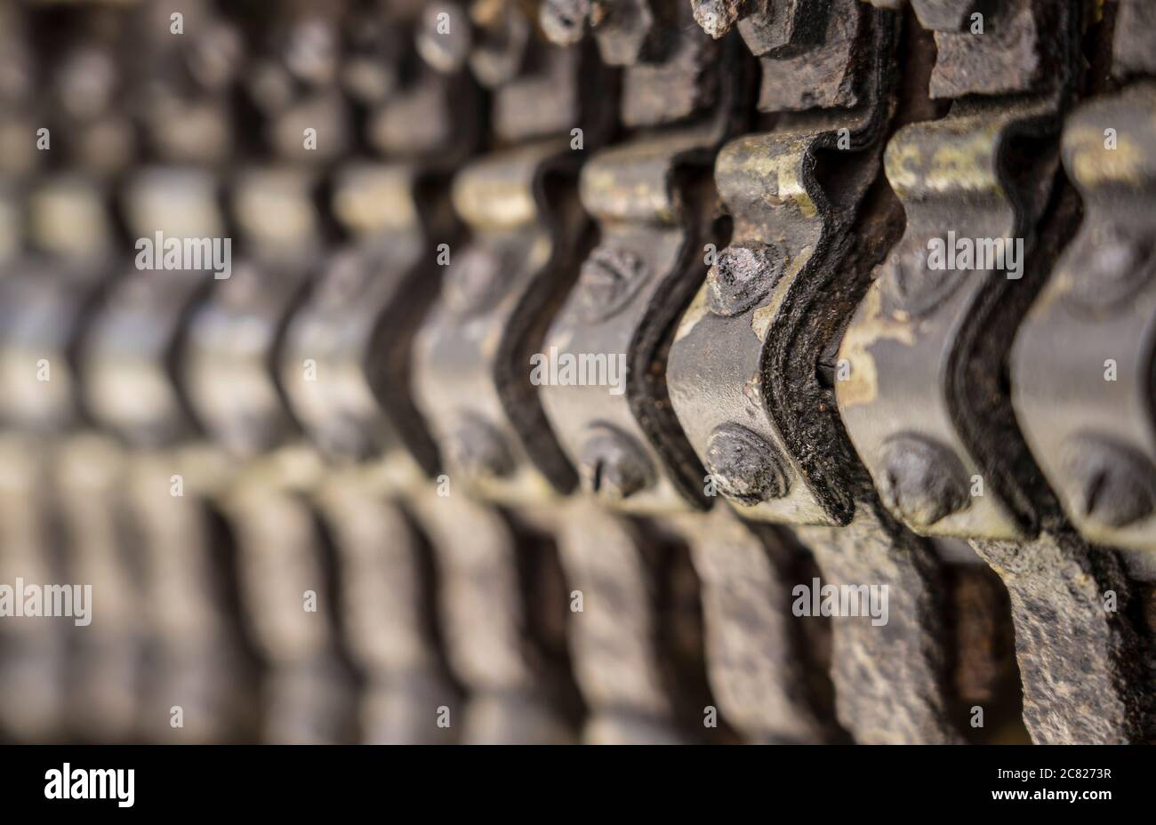 Electrical switch unit od an old machine. Stock Photo