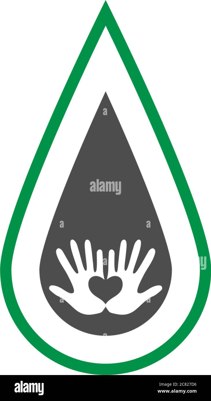 Hand care symbol logo icon vector template Stock Vector