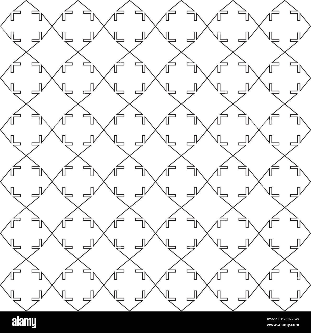 The geometric pattern with lines. Seamless background. White texture. Graphic modern pattern. Seamless geometric pattern Stock Vector