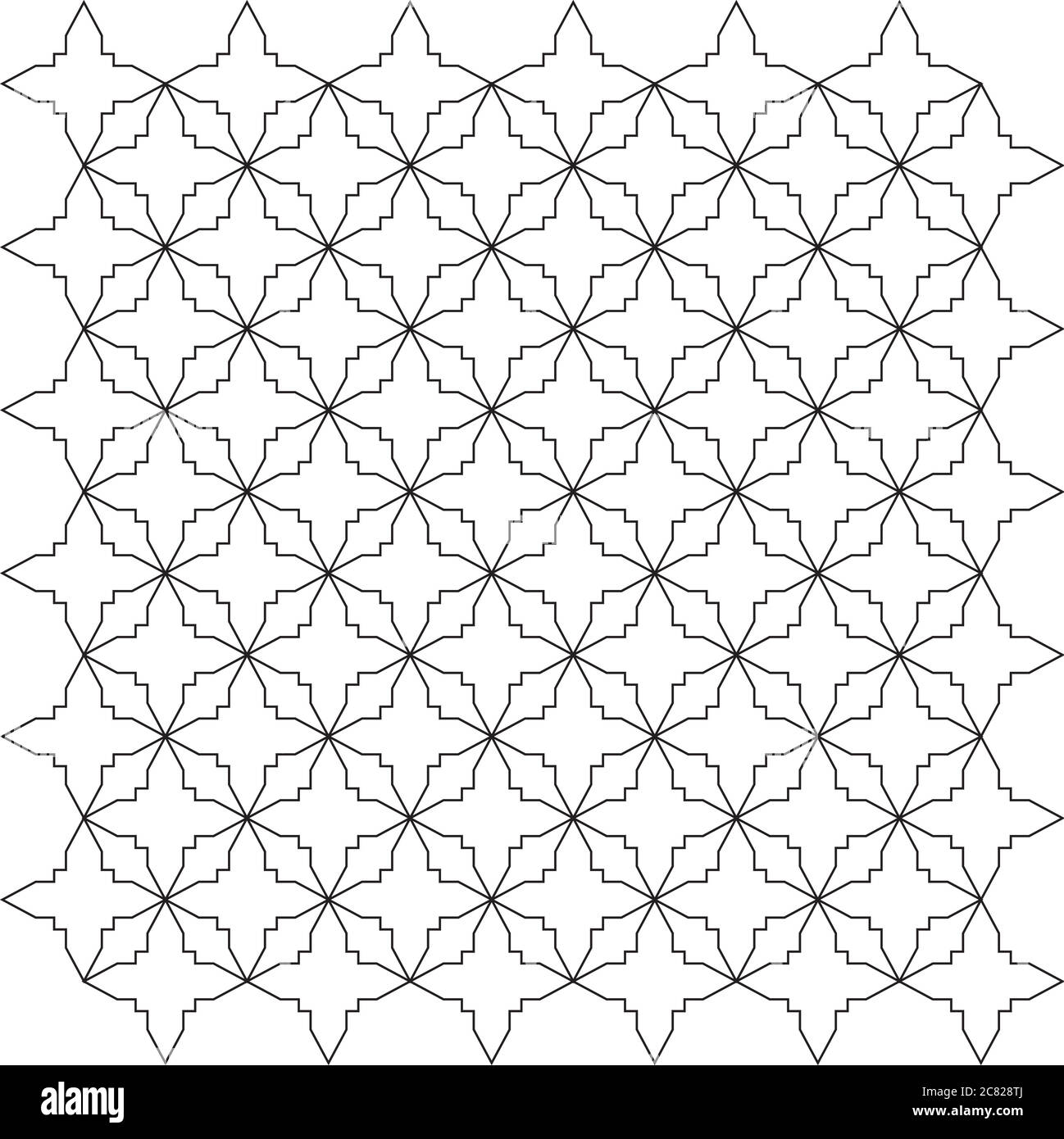 The geometric pattern with lines. Seamless background. White texture. Graphic modern pattern. Seamless geometric pattern Stock Vector