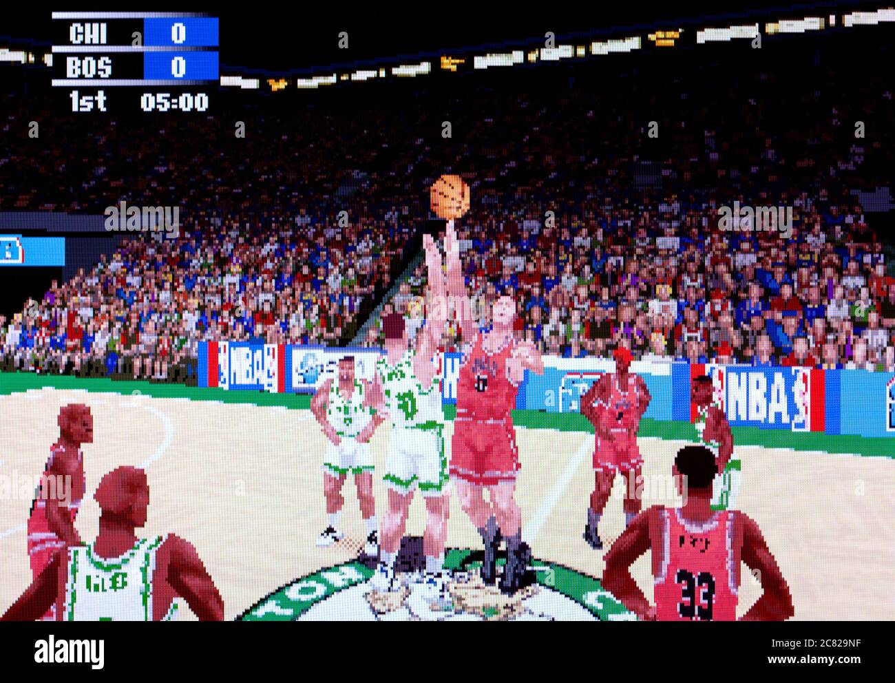 NBA Action 98 - Sega Saturn Videogame - Editorial use only Stock Photo