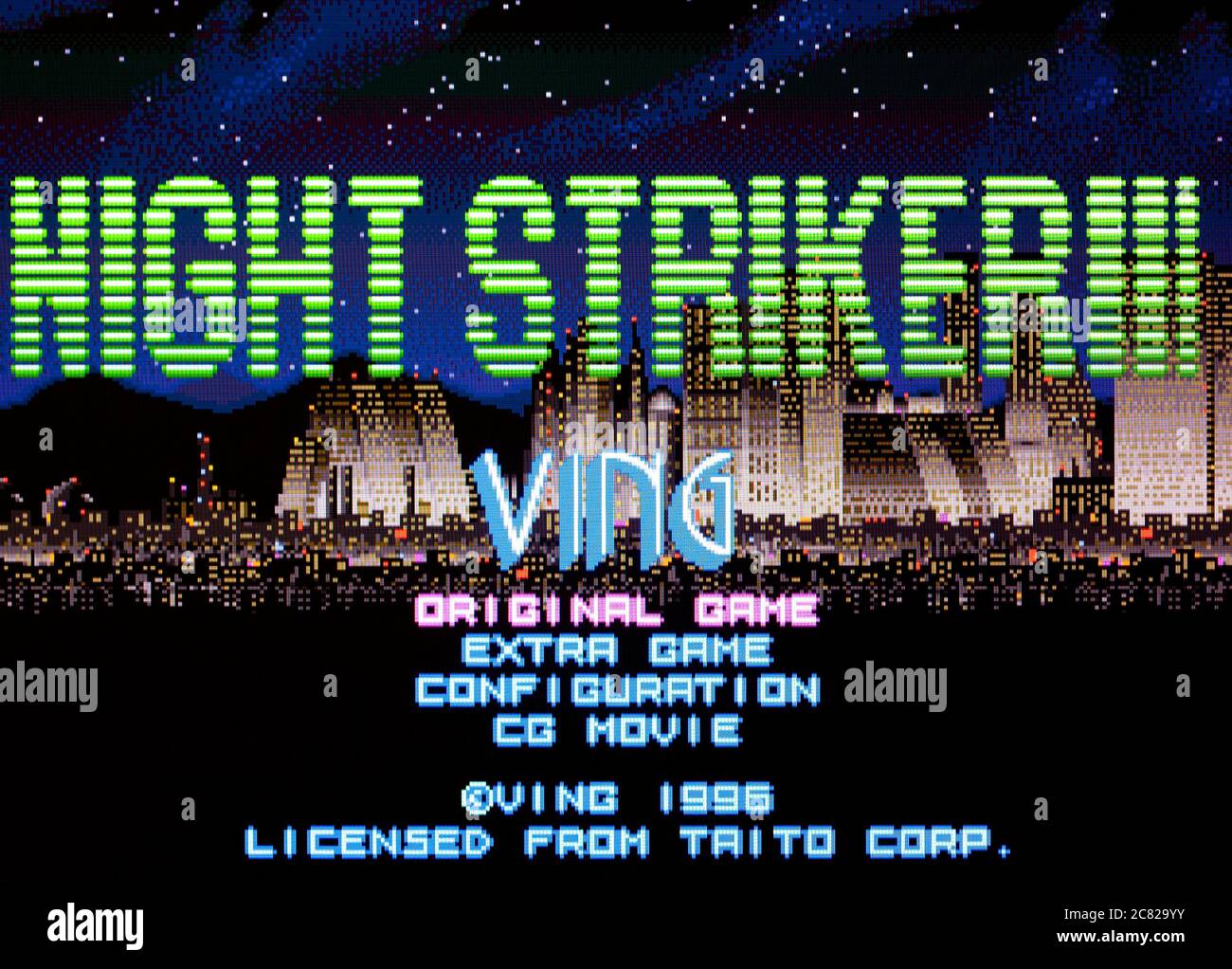 Night Striker - Sega Saturn Videogame - Editorial use only Stock Photo