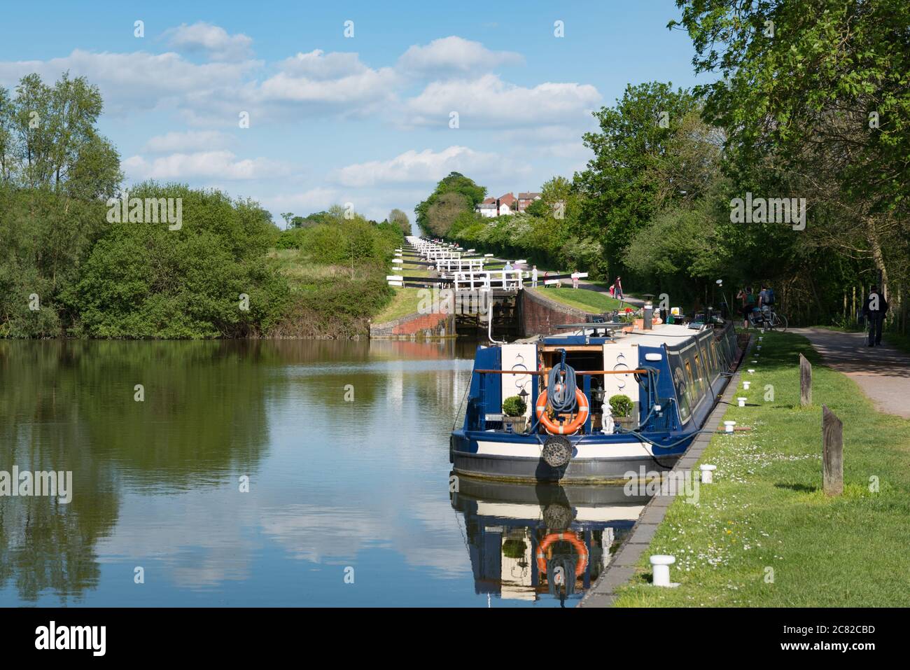 A cycle along the Avon-Kennet canal from Bath to Honeystreet with Secret Adventures Stock Photo