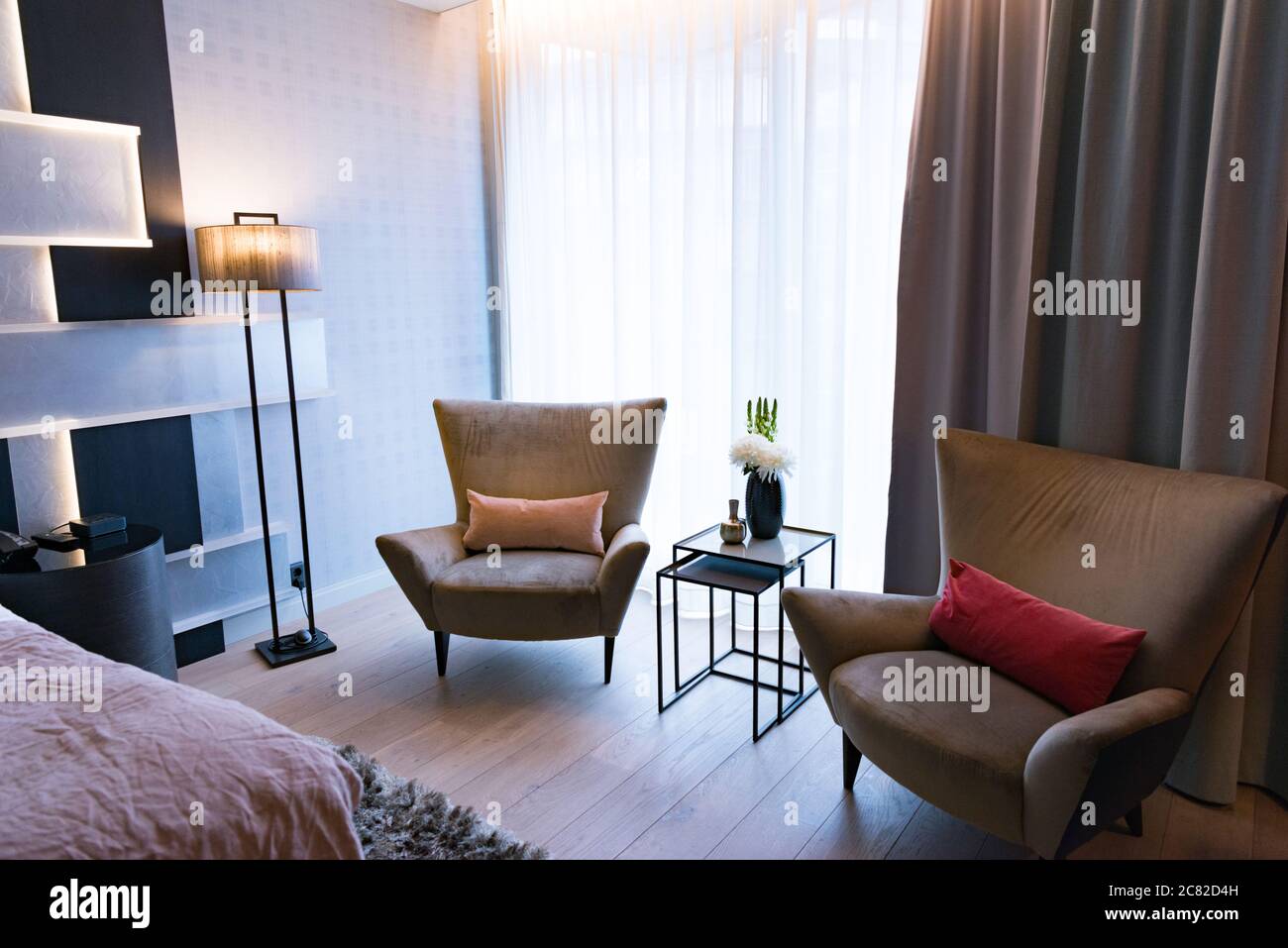 Rooms at The Thief boutique hotel in Tjuvholmen, Oslo, Norway Stock Photo