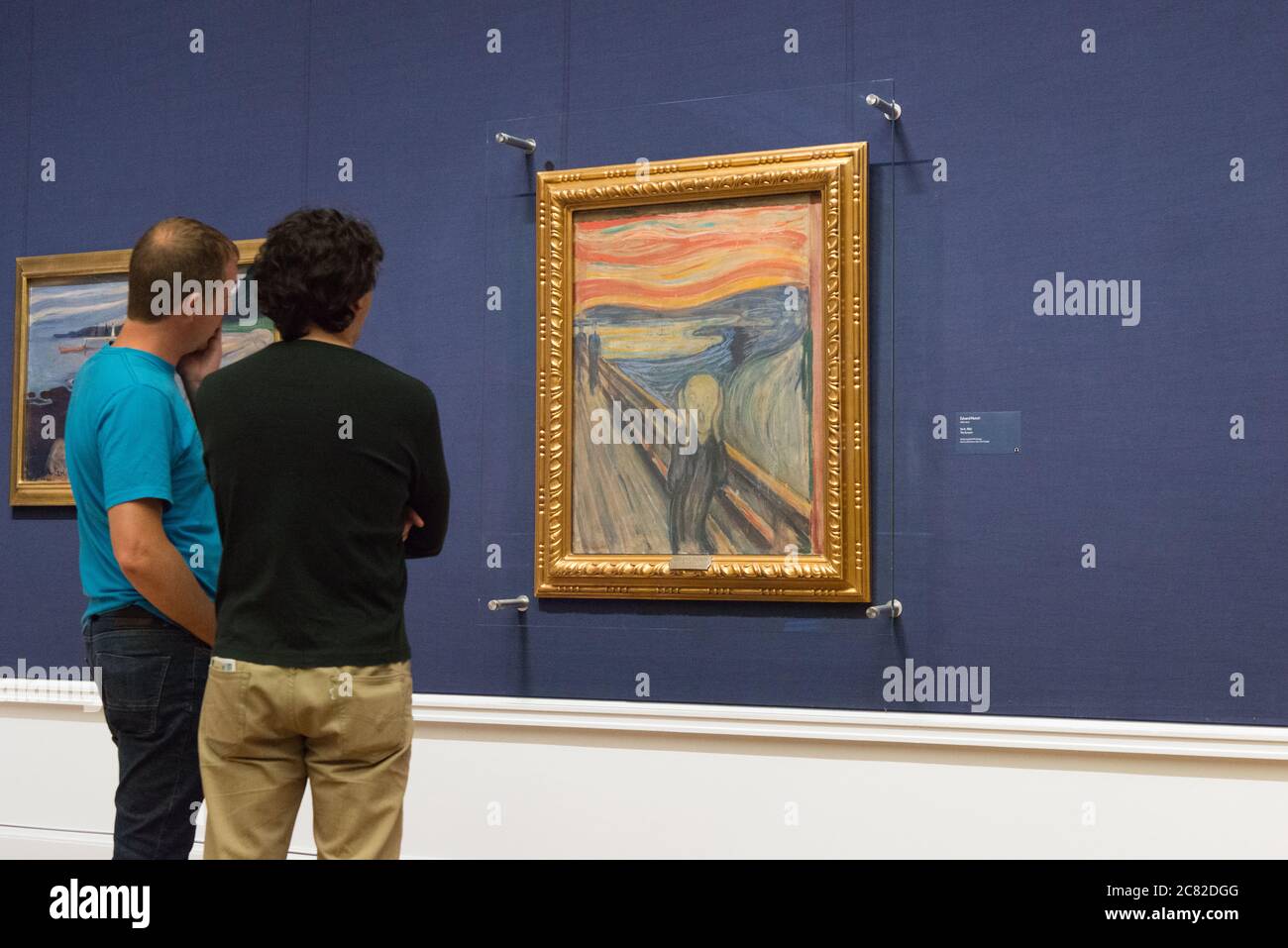 Edvard Munch's The Scream on display at the National Gallery in Oslo, Norway Stock Photo