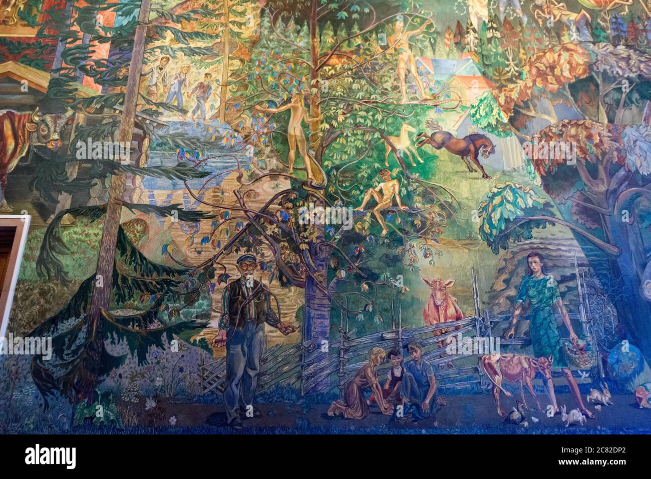 Radhus/City Hall interior, Oslo, Norway Stock Photo - Alamy