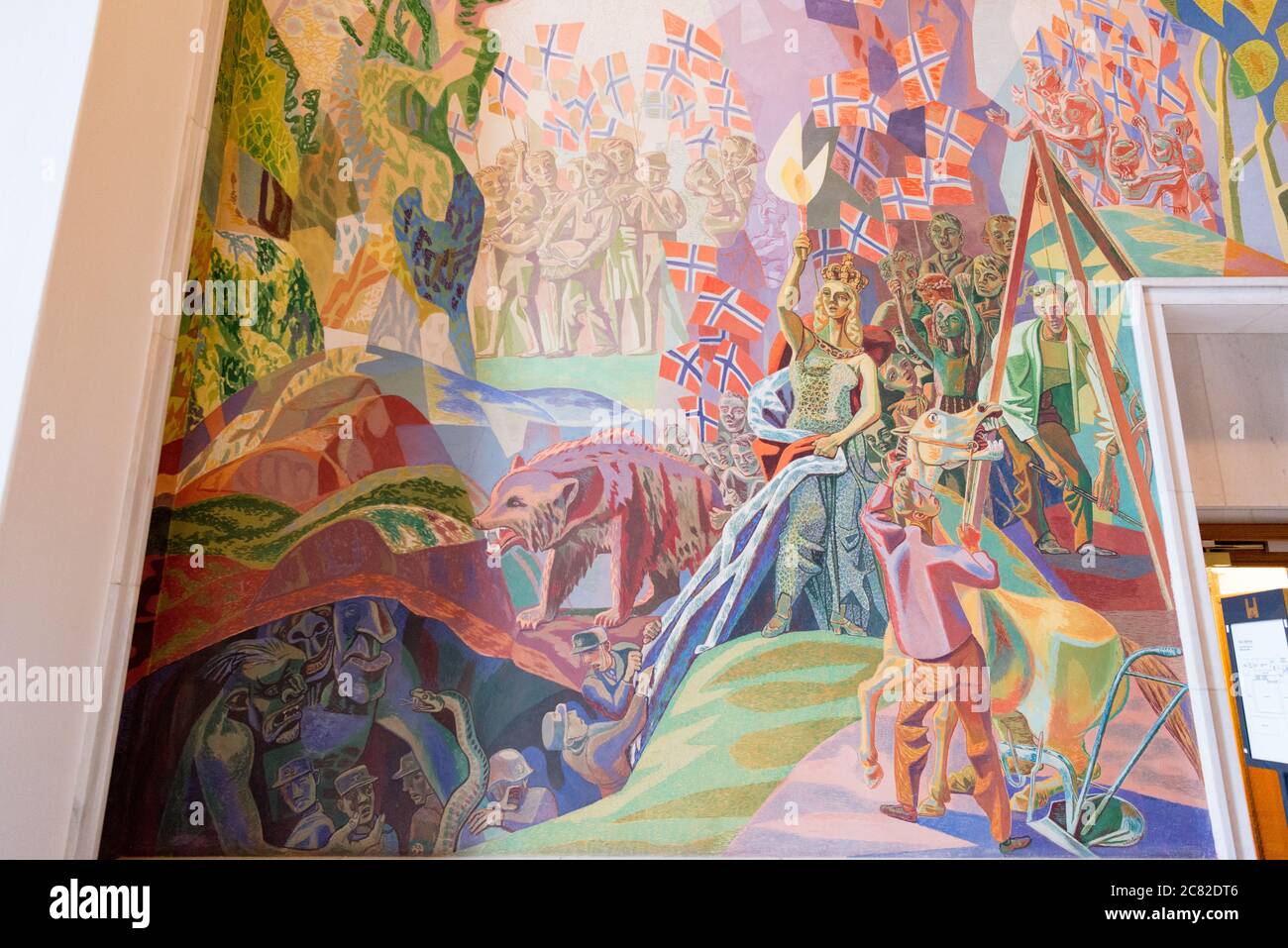 Radhus/City Hall interior, Oslo, Norway Stock Photo - Alamy