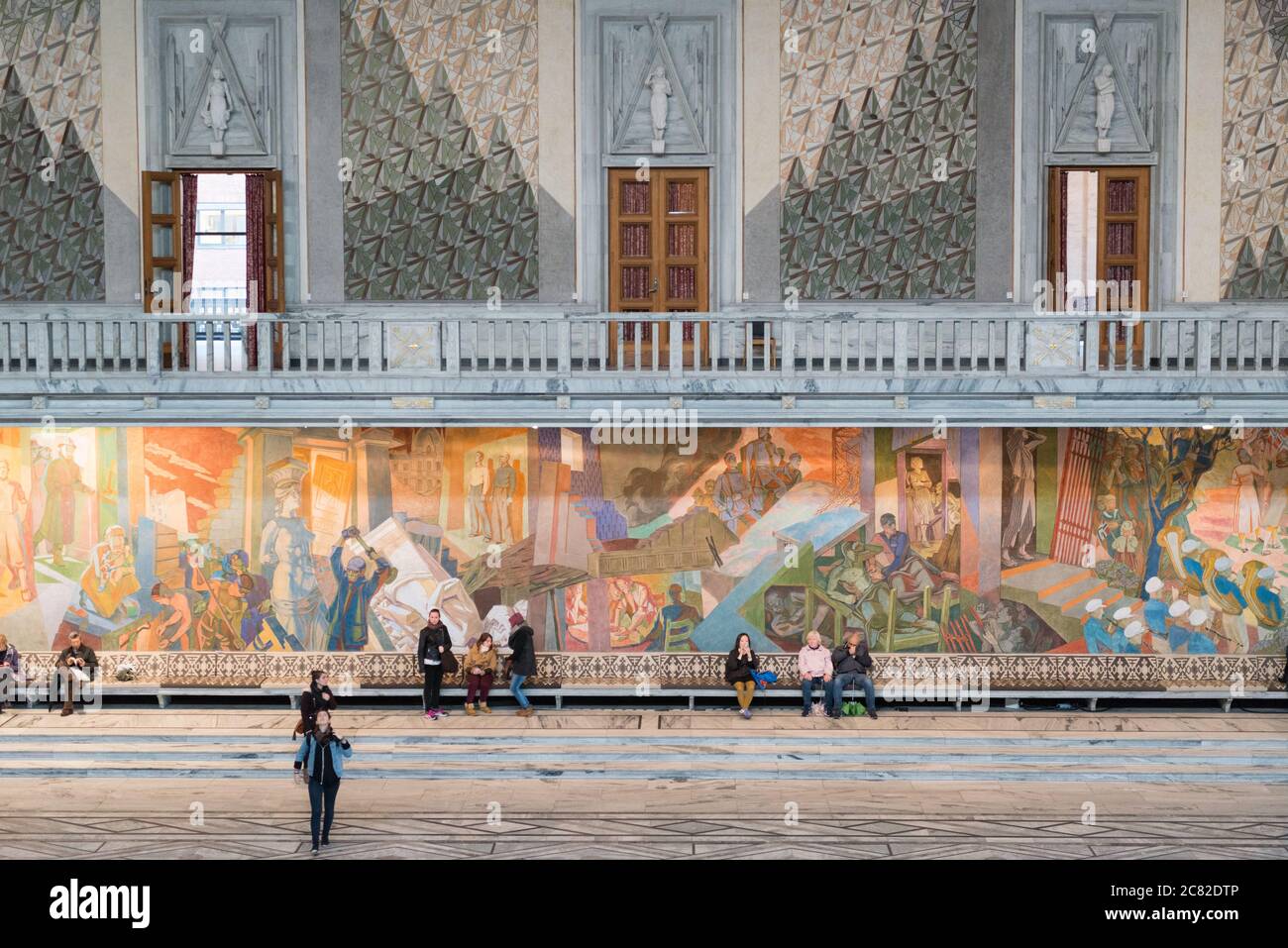 Radhus/City Hall interior, Oslo, Norway Stock Photo - Alamy