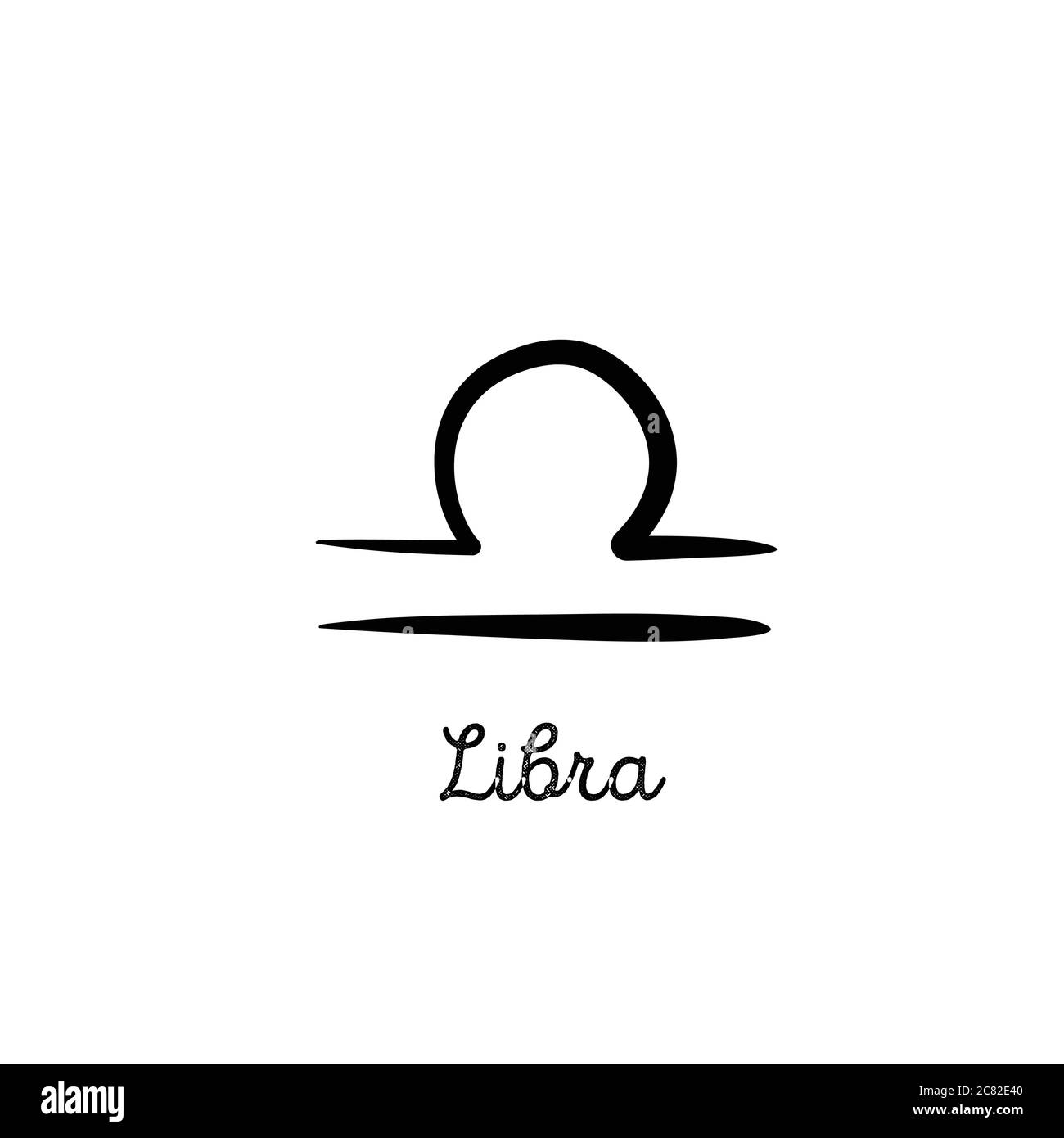 hand drawn libra zodiac illustration simple line libra zodiac icon tattoo libra zodiac vector symbol hand drawing libra sign 2C82E40