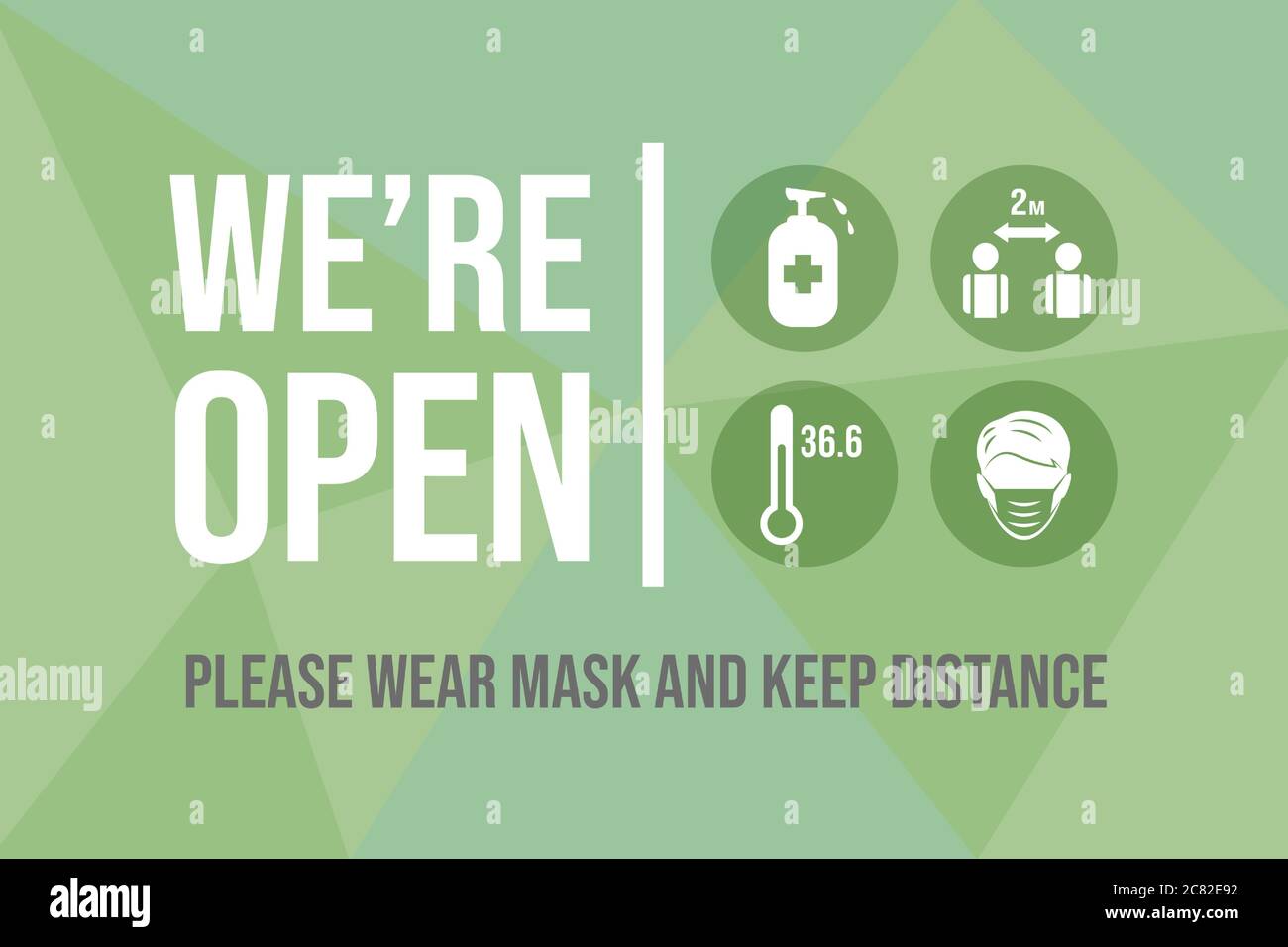 Covid19 customer notice sign Stock Vector Images - Alamy