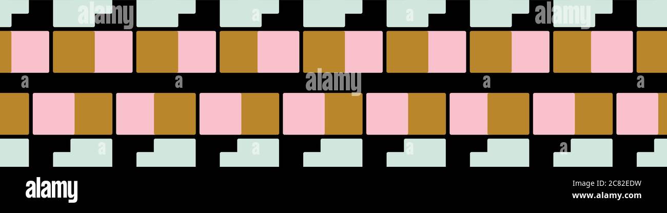 simple graphic vector border print Stock Vector