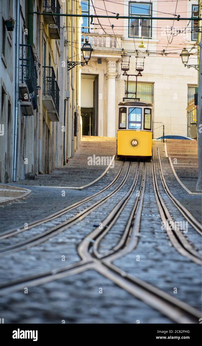 Famous Bica Funicular (Elevador da Bica or Ascensor da Bica), the third