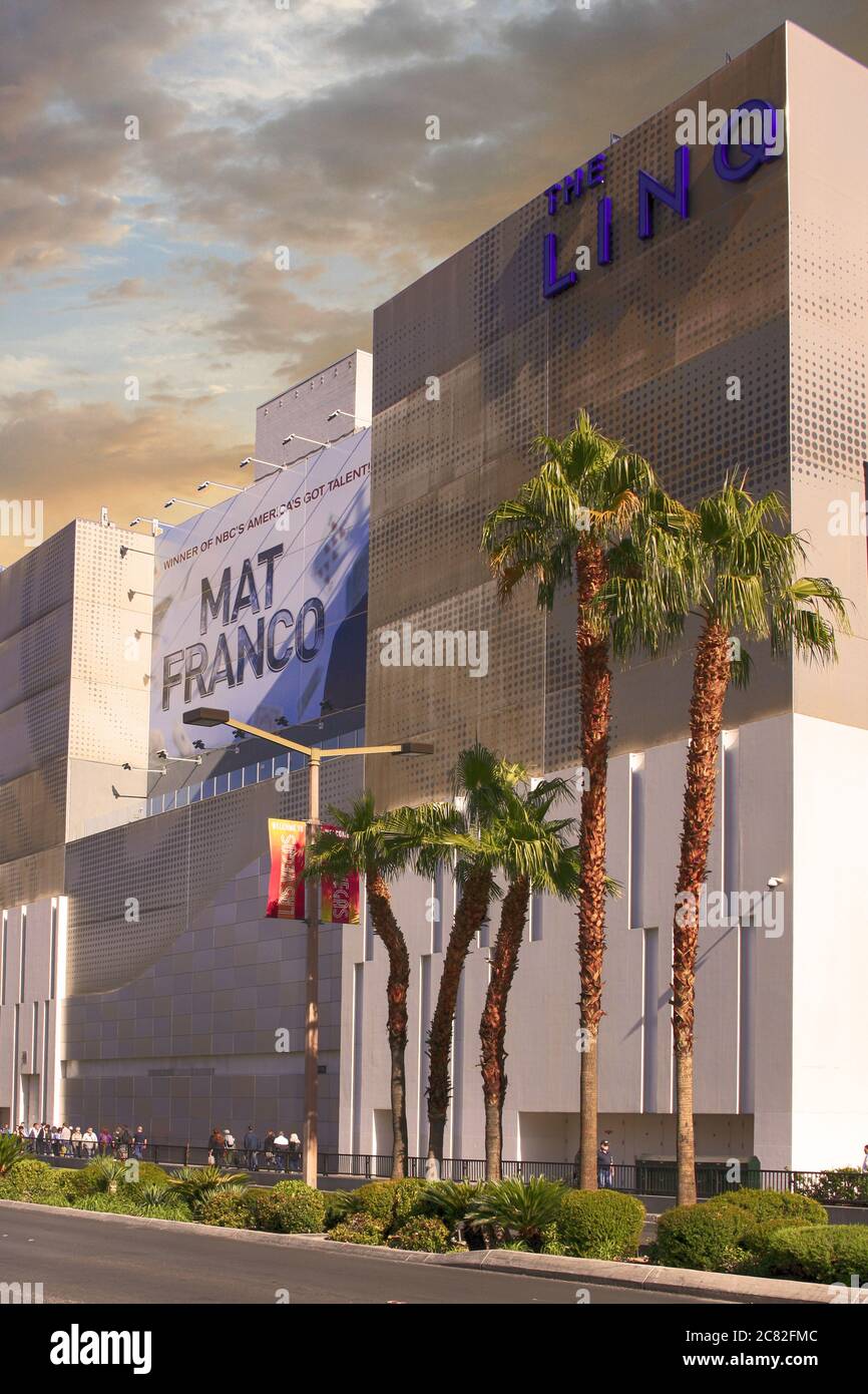 The LINQ Hotel and Experience on the strip in downtown Las Vegas, NV Stock Photo