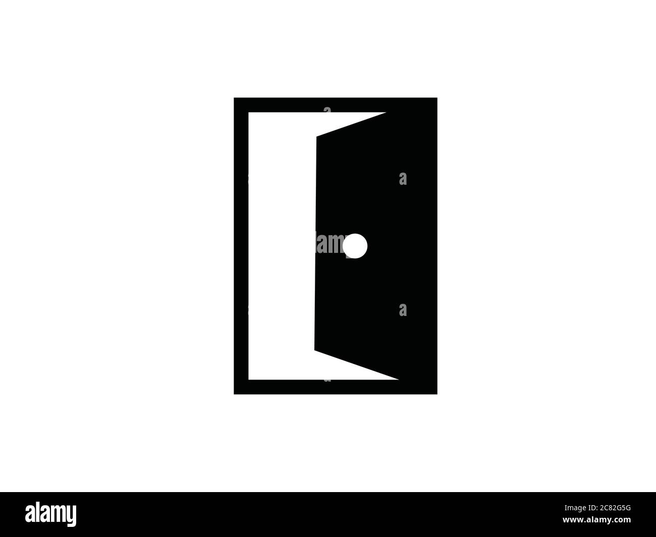 Door gate open symbol vector illustration Stock Vector
