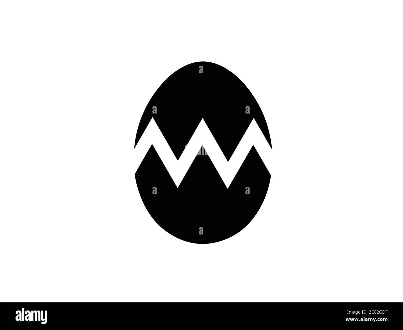 Egg shape chicken product symbol vector illustration Stock Vector