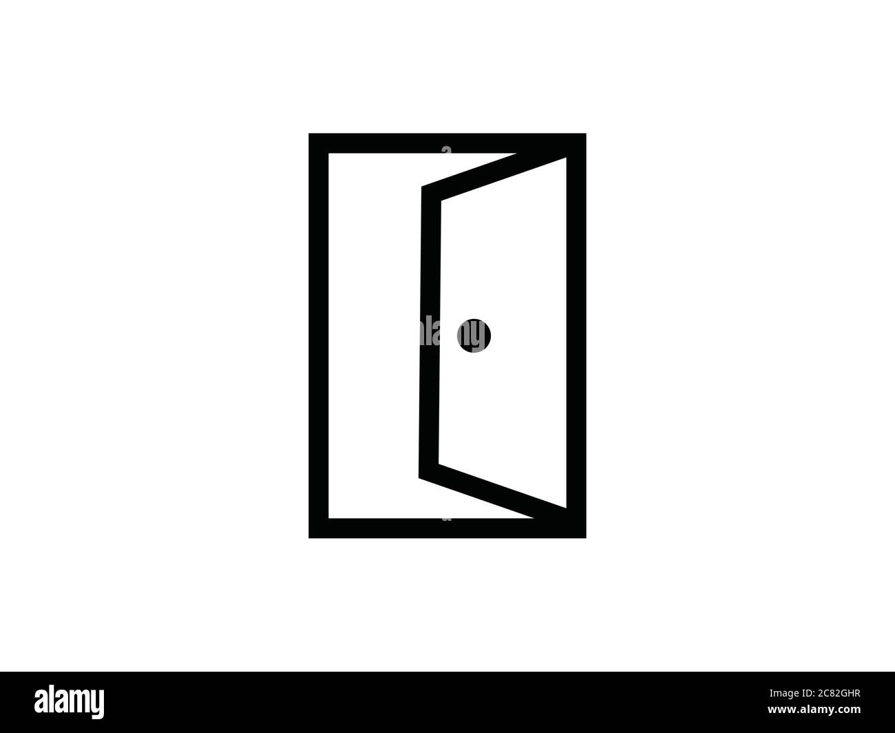 Door gate open symbol vector illustration Stock Vector