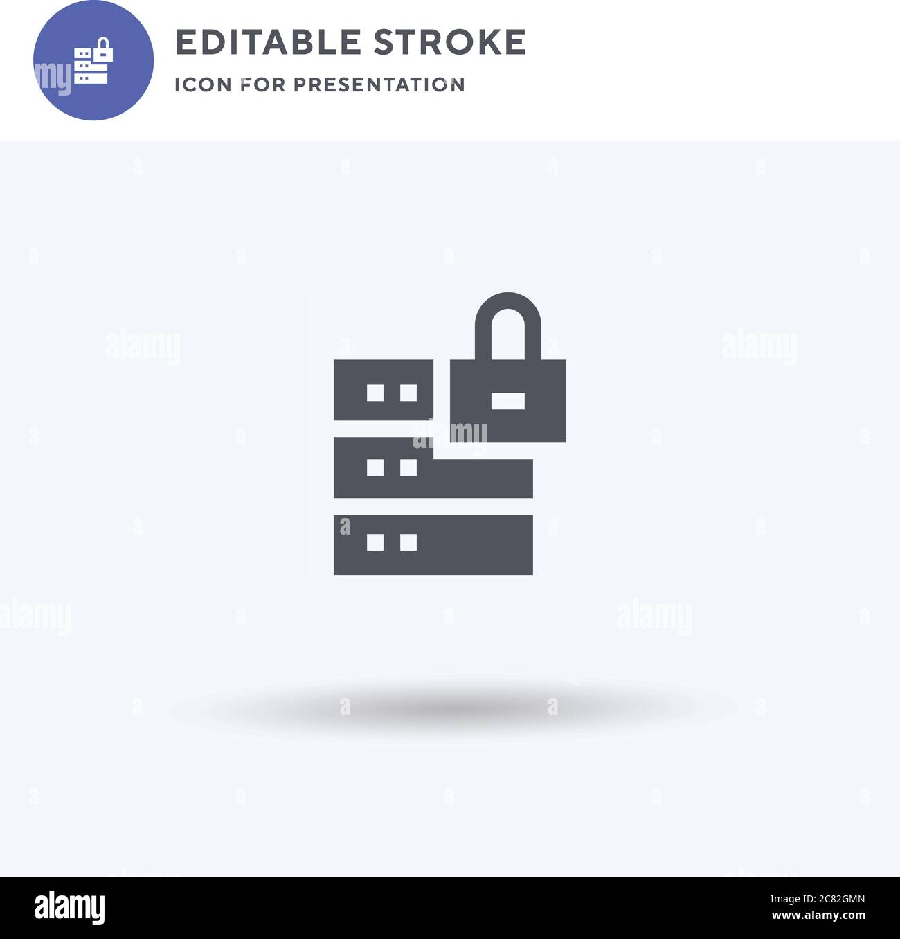 Lock icon vector, filled flat sign, solid pictogram isolated on white ...