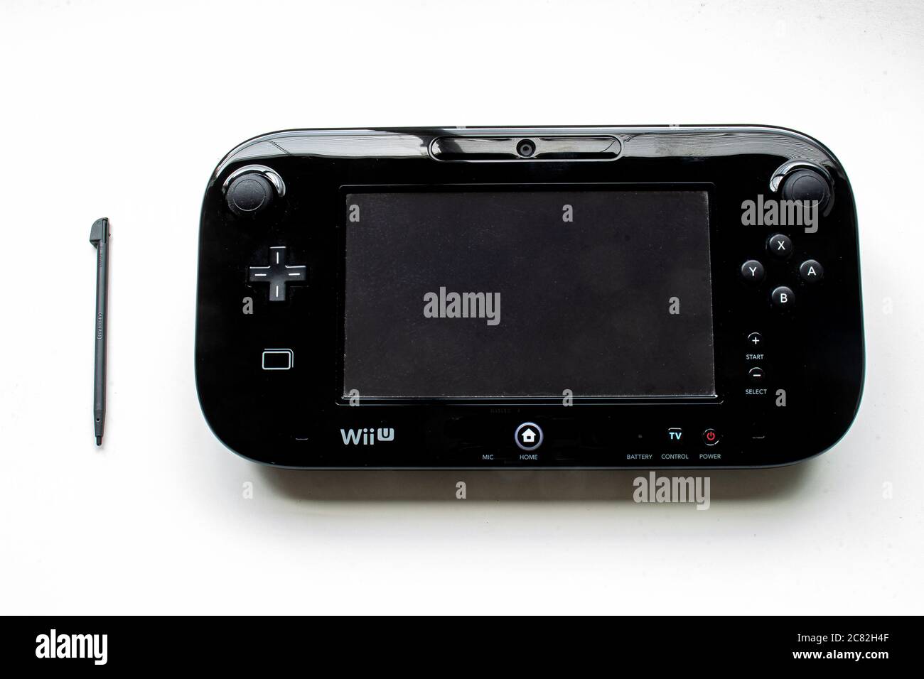 Calgary, Alberta, Canada. July 20, 2020. Isolated Touch Screen Black Wii U  control remote Stock Photo - Alamy