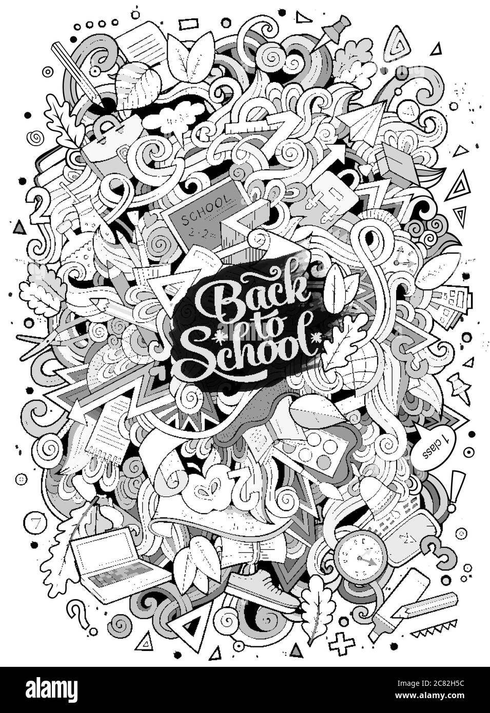 Cartoon Back to school illustration Stock Vector Image & Art - Alamy