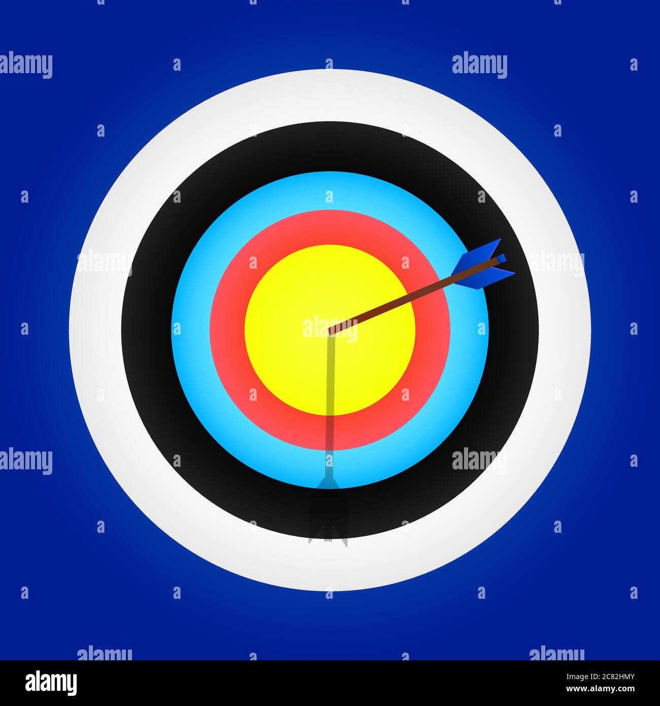 Archery arrow hits center of a board Stock Vector Image & Art Alamy