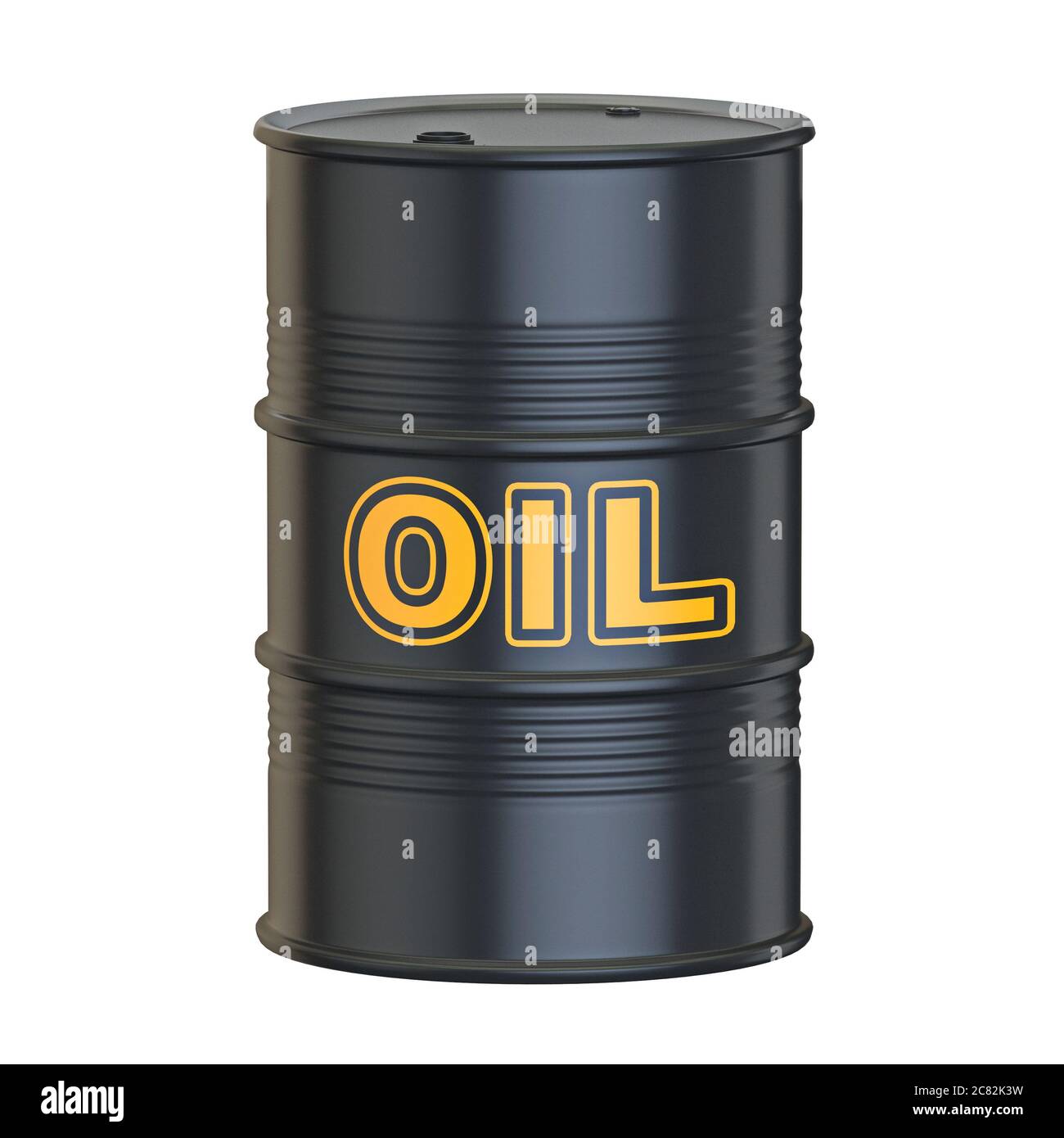 Oil barrel 3D render illustration isolated on white background Stock Photo