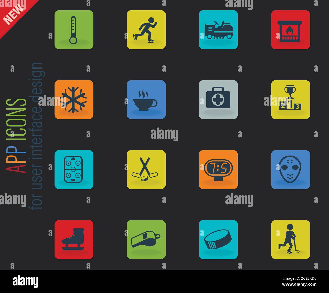 ice rink icon set Stock Vector Image & Art - Alamy