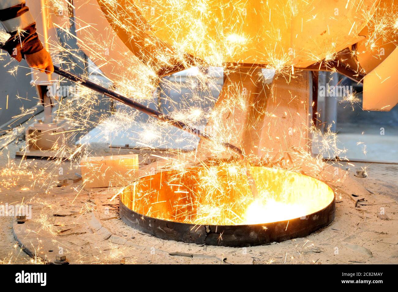 Iron melting furnace Stock Photo Alamy