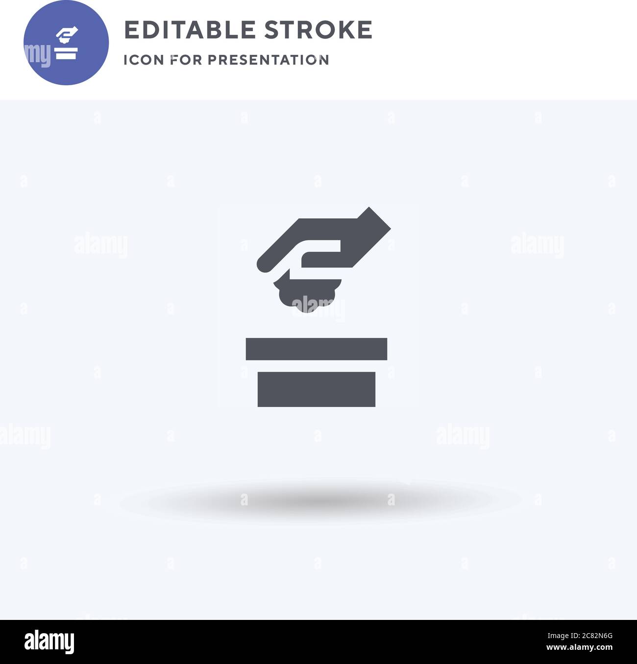Trash Bin icon vector, filled flat sign, solid pictogram isolated on white, logo illustration. Trash Bin icon for presentation. Stock Vector