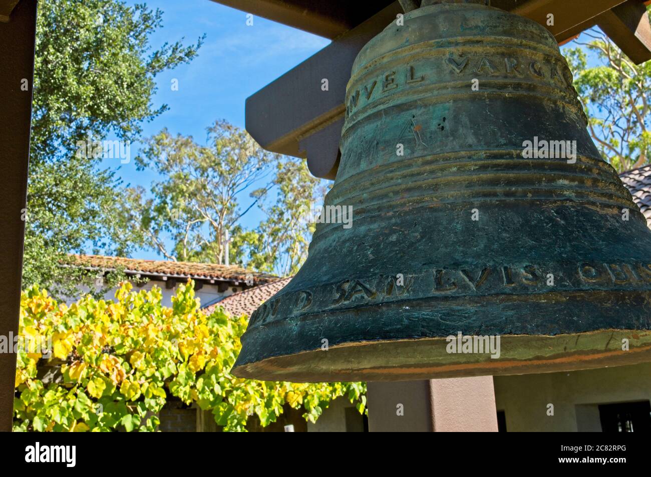Mission San Luis Obispo, a Spanish mission founded in 1772 by Father Junípero Serra. California. Stock Photo