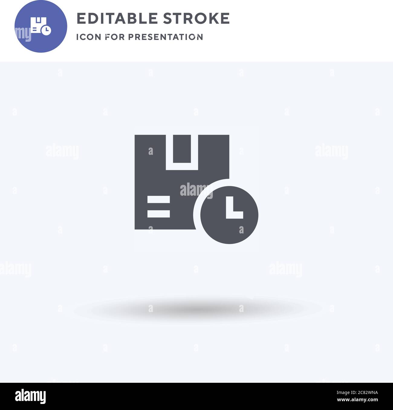 Delivery Time icon vector, filled flat sign, solid pictogram isolated ...