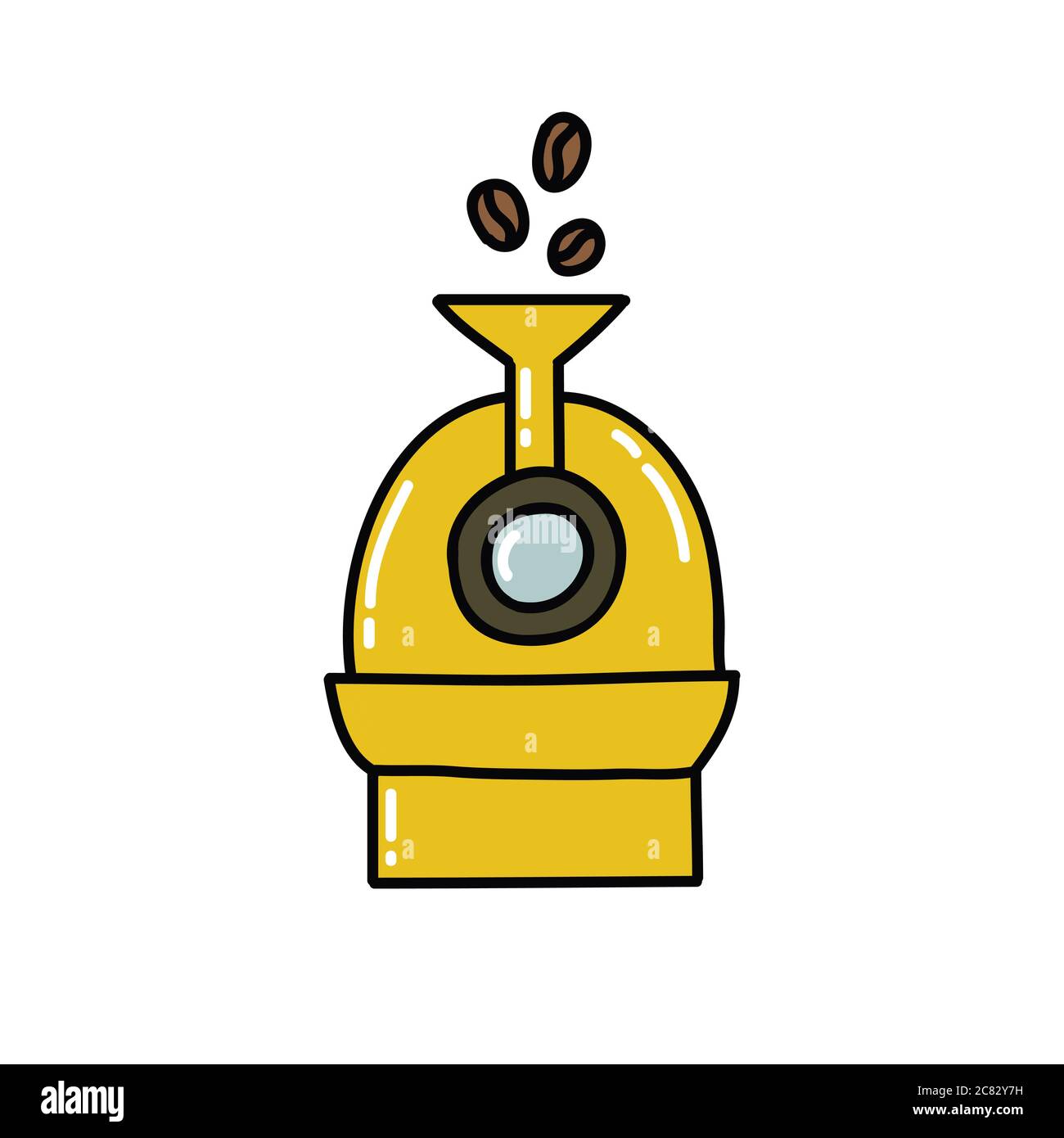 coffee roaster doodle icon, vector illustration Stock Vector Image