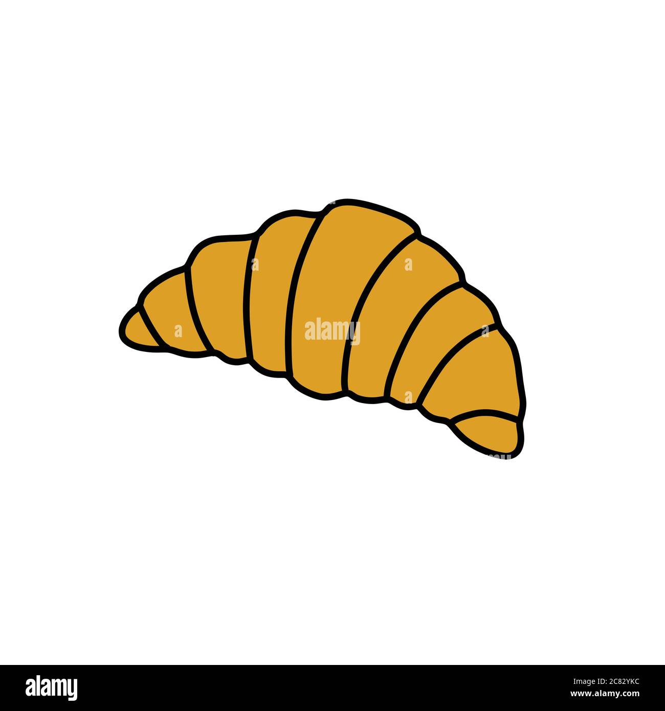 croissant doodle icon, vector illustration Stock Vector Image & Art - Alamy