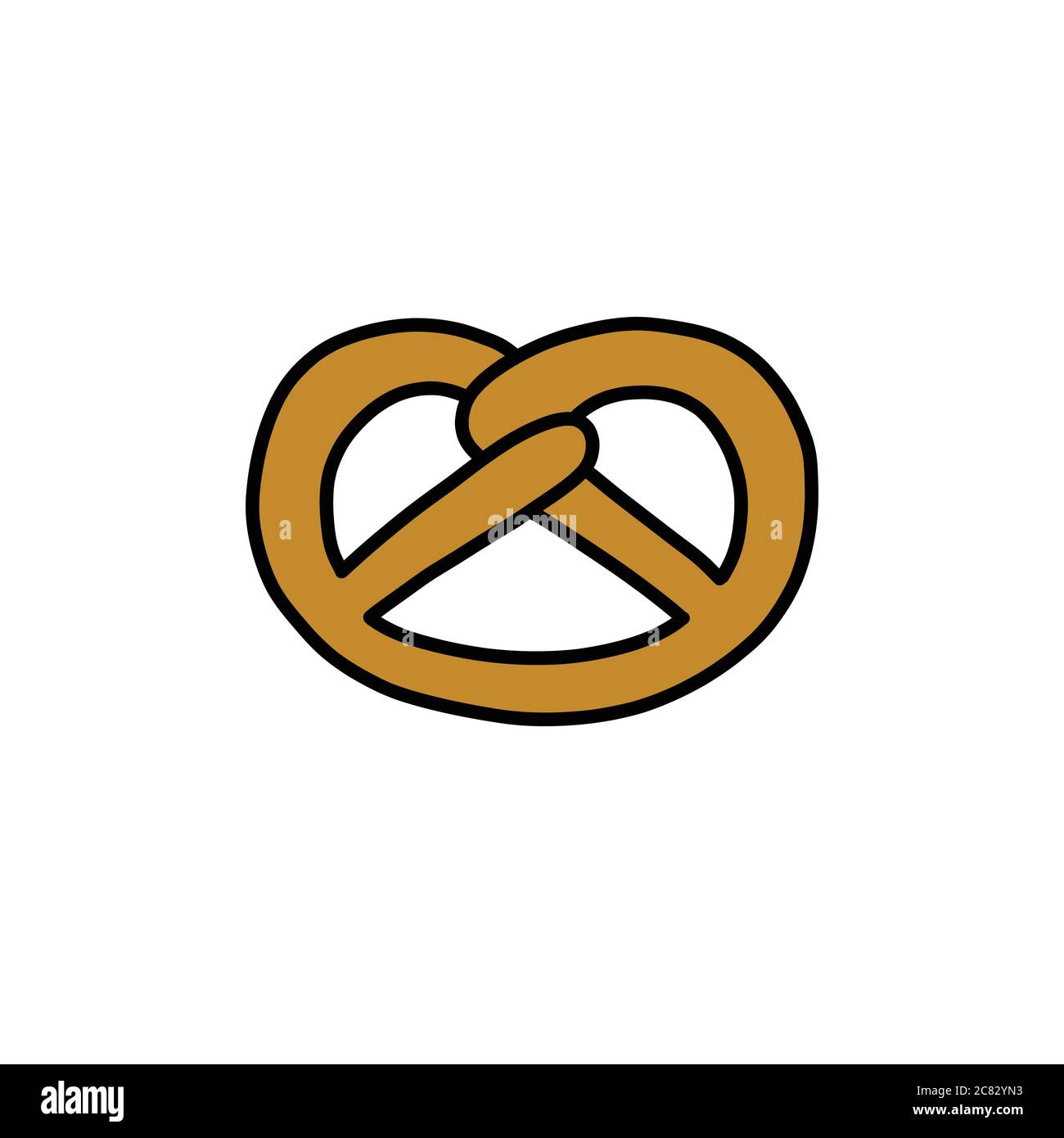 pretzel doodle icon, vector illustration Stock Vector Image & Art - Alamy