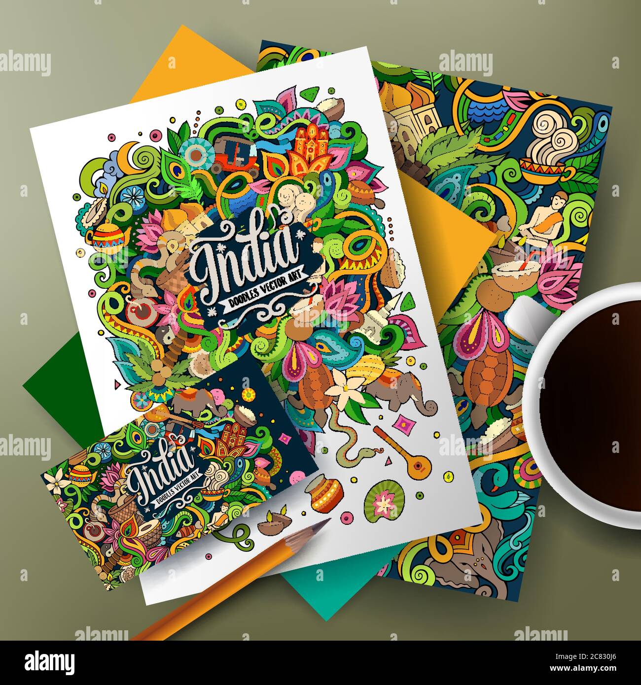 Cartoon doodles India corporate identity set Stock Vector Image & Art - Alamy Cartoon doodles India corporate identity set Stock Vector Image & Art - Alamy