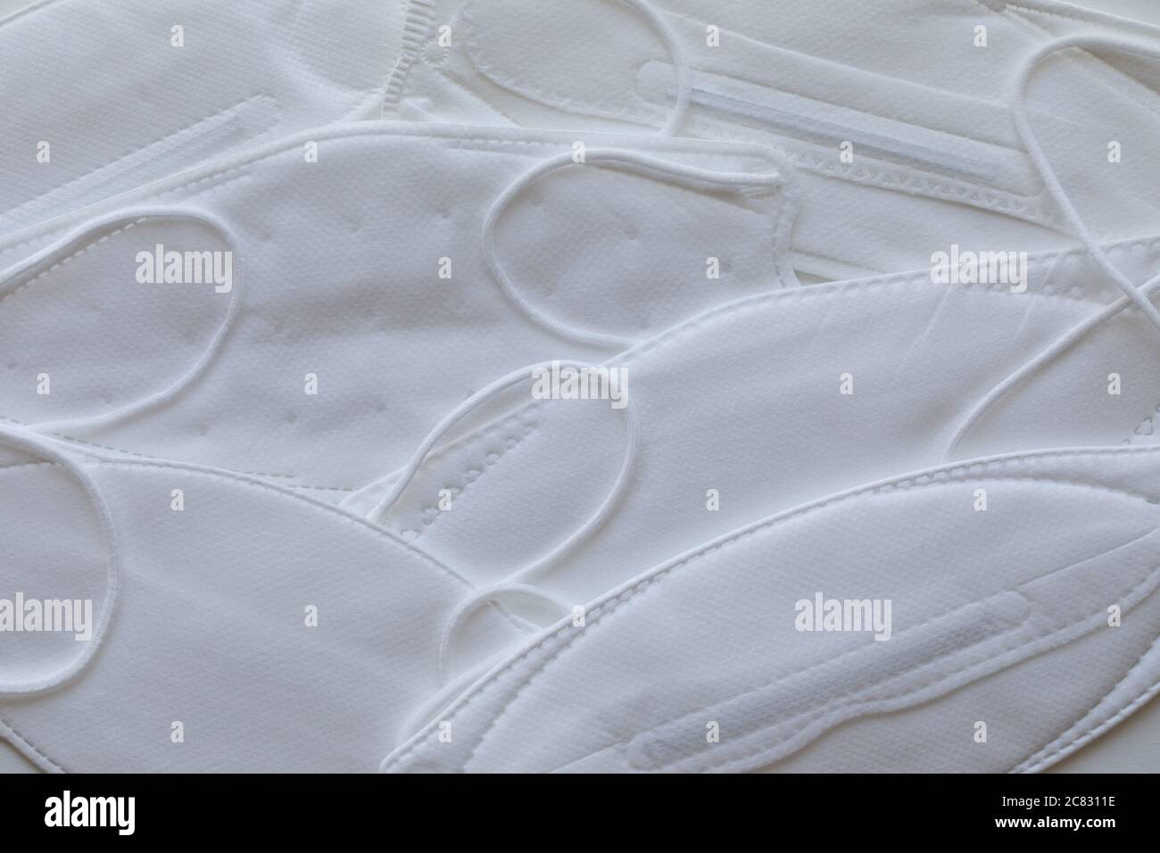 Assorted white Korean kf94 and kf80 face masks for COVID 19 Coronavirus