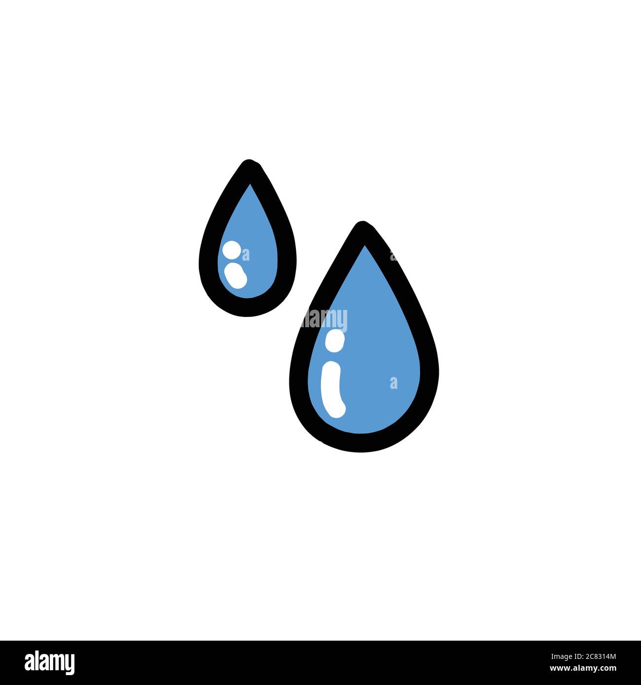 water drops doodle icon, vector illustration Stock Vector