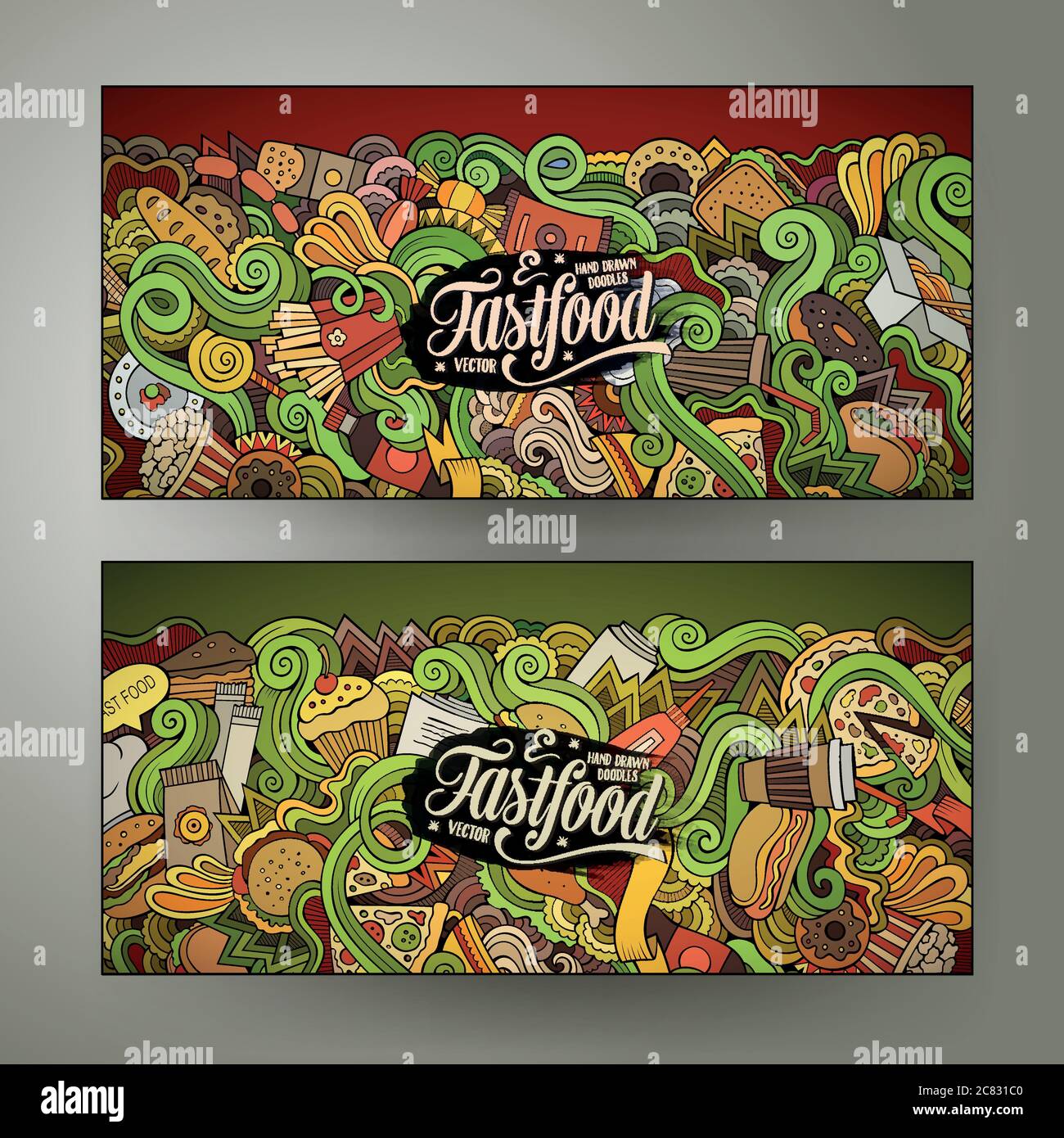 Corporate Identity fastfood theme vector set Stock Vector Image & Art ...