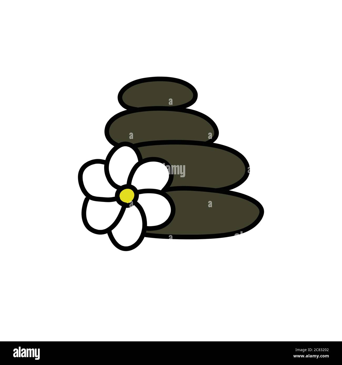 stones for massage doodle icon, vector illustration Stock Vector Image ...