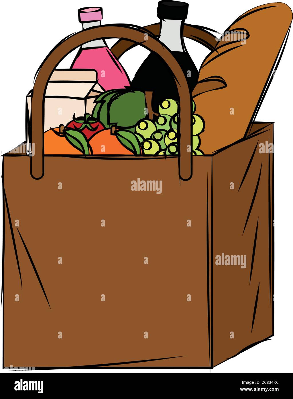 Grocery bag icon Stock Vector